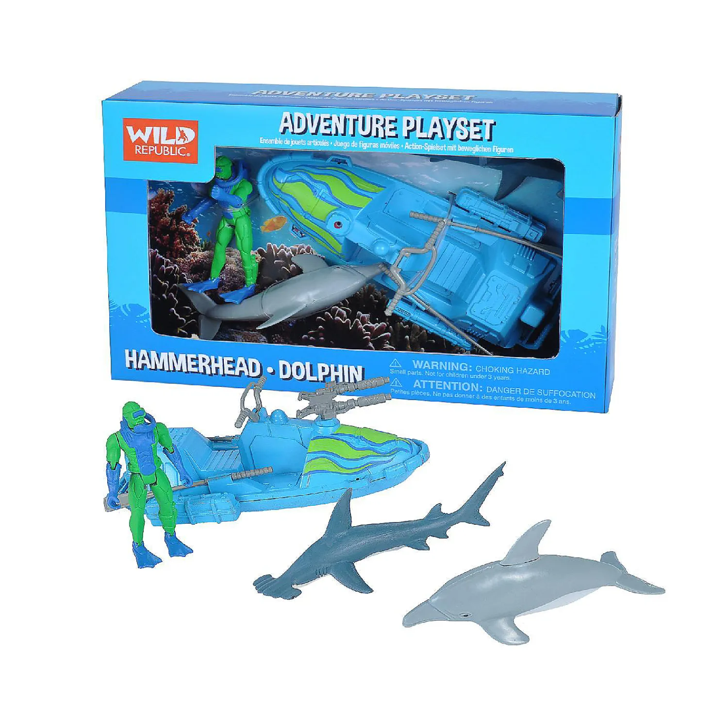 wild_republic_adventure_b_0.webp Oriental Trading Character Toys*Wild Republic Adventure Box Set Shark Toys