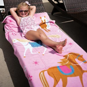 Wildkin Horses 100% Cotton Beach Towel<Oriental Trading Clearance