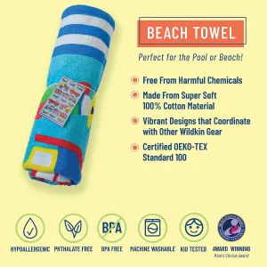 Wildkin Trains, Planes & Trucks 100% Cotton Beach Towel<Oriental Trading Flash Sale