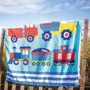 Wildkin Trains, Planes & Trucks 100% Cotton Beach Towel<Oriental Trading Flash Sale