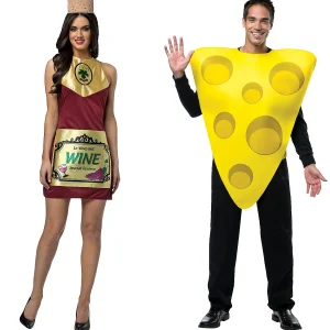 Wine Bottle & Cheese Couples Costumes<Oriental Trading Discount