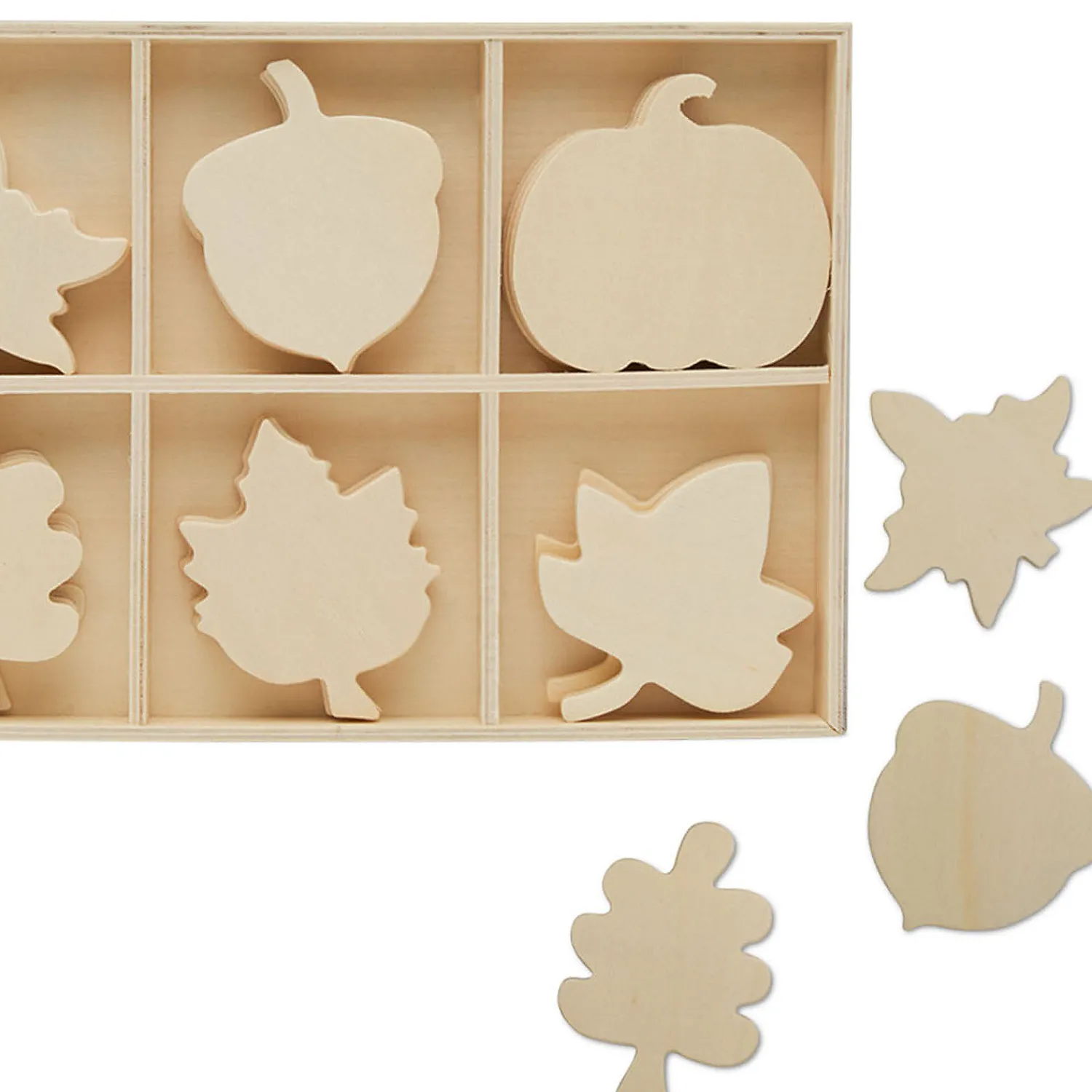 woodpeckers_crafts_diy_un_2-21.webp Oriental Trading Building Blocks*Woodpeckers Crafts, Diy Unfinished Wood Autumn Cutouts Tray, Pack Of 2
