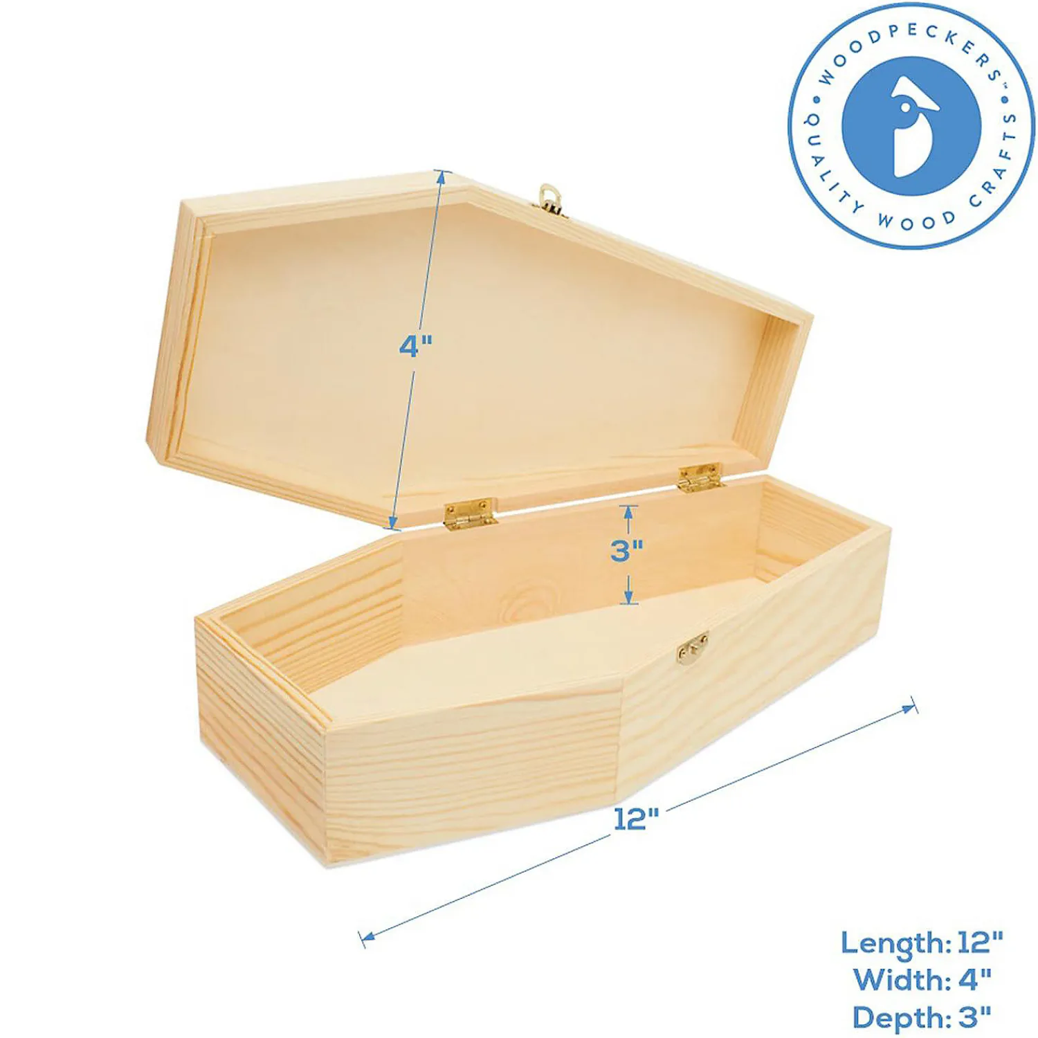 woodpeckers_crafts_diy_un_2-9.webp Woodpeckers Crafts, Diy Unfinished Wood 12" Coffin, Pack Of 2<Oriental Trading Discount