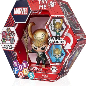Oriental Trading Character Toys*Wow Pods Marvel Loki Swipe Light-Up Figure Avengers Uv Lights Wow! Stuff