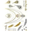 Oriental Trading Temporary Tattoos*Wrapables Celebrity Inspired Temporary Tattoos In Metallic Gold Silver And Black, Large, Believe And Love