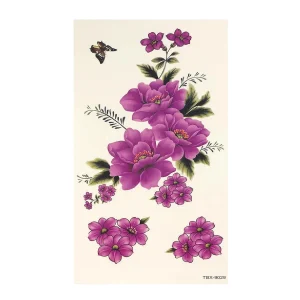 Oriental Trading Temporary Tattoos*Wrapables® Floral Temporary Tattoos Body Art Water Tattoos (8 Sheets), Roses & Peonies