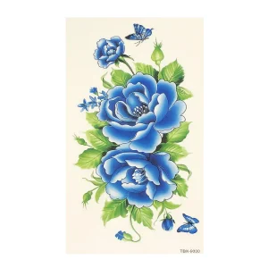 Oriental Trading Temporary Tattoos*Wrapables® Floral Temporary Tattoos Body Art Water Tattoos (8 Sheets), Roses & Peonies