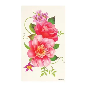 Oriental Trading Temporary Tattoos*Wrapables® Floral Temporary Tattoos Body Art Water Tattoos (8 Sheets), Roses & Peonies