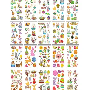 Oriental Trading Temporary Tattoos*Wrapables Waterproof Temporary Tattoos For Children, 20 Sheets, Easter