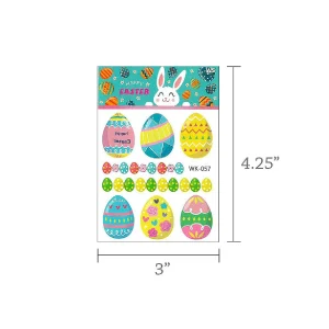 Oriental Trading Temporary Tattoos*Wrapables Waterproof Temporary Tattoos For Children, 10 Sheets, Easter Eggs