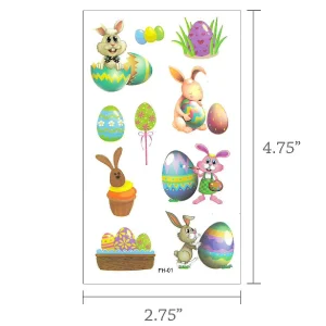 Oriental Trading Temporary Tattoos*Wrapables Waterproof Temporary Tattoos For Children, 20 Sheets, Easter