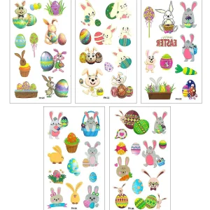 Oriental Trading Temporary Tattoos*Wrapables Waterproof Temporary Tattoos For Children, 20 Sheets, Easter