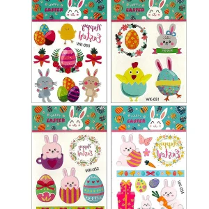 Oriental Trading Temporary Tattoos*Wrapables Waterproof Temporary Tattoos For Children, 10 Sheets, Easter Eggs