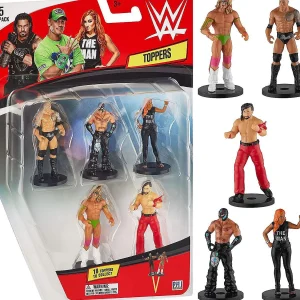 Oriental Trading Character Toys*Wwe Pencil Toppers 5Pk Nakamura Mysterio Rock Becky Lynch Ultimate Warrior Warrior Pmi International