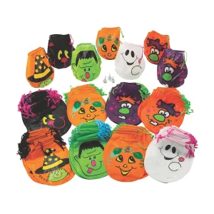 7 1/4" X 8 1/2" Bulk 720 Pc. Grinning Halloween Plastic Drawstring Bags<Oriental Trading Shop