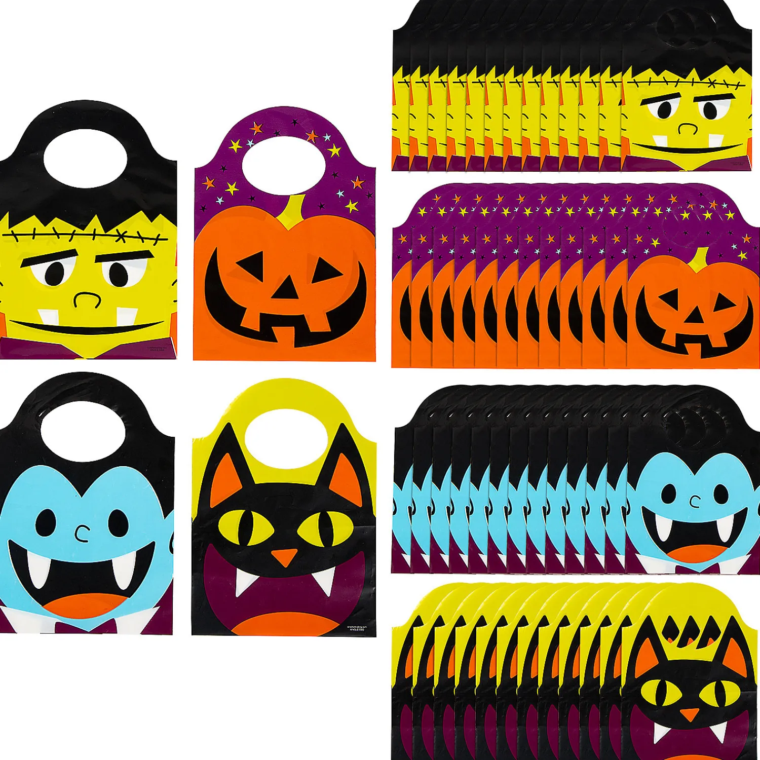 x___bulk__pc_plastic_fr_0.webp 6 1/4" X 8 1/4" Bulk 50 Pc. Plastic Friendly Monster Halloween Goody Bags<Oriental Trading Clearance