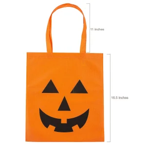 15" X 16 1/2" Large Jack-O'-Lantern Tote Bags - 12 Pc.<Oriental Trading Cheap