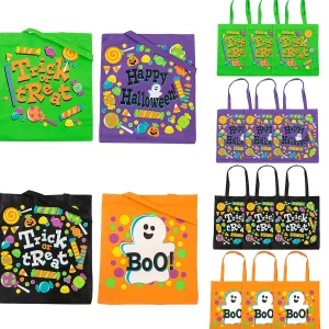 15" X 16 1/2" Large Trick-Or-Treat Tote Bags - 12 Pc.<Oriental Trading New