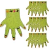9 1/2" X 11 1/2" Monster Hand-Shaped Plastic Treat Bags - 12 Pc.<Oriental Trading Discount