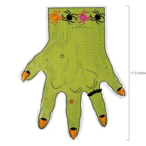 9 1/2" X 11 1/2" Monster Hand-Shaped Plastic Treat Bags - 12 Pc.<Oriental Trading Discount