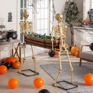 68 " X 17 1/2" Poseable Skeletons Carrying Coffin Halloween Decoration<Oriental Trading Flash Sale