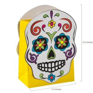 4 1/2" X 6 1/2" Small Day Of The Dead Paper Gift Bags - 12 Pc.<Oriental Trading New