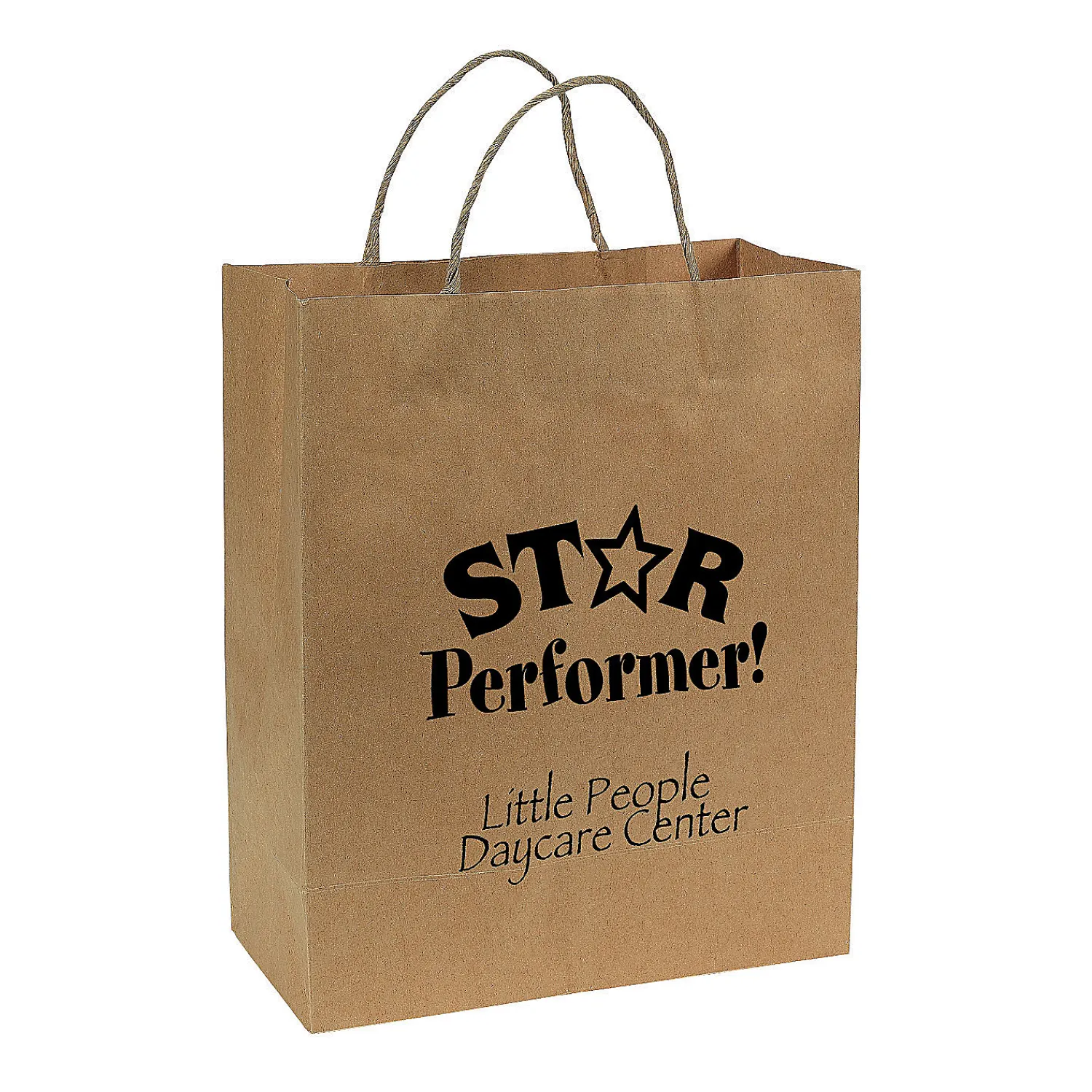 x___x__large_brown_kraf_4-1.webp 10 1/2" X 5 1/4" X 13" Large Brown Kraft Paper Gift Bags - 12 Pc.<Oriental Trading Best