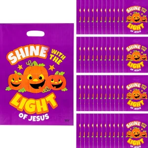 12 1/2" X 17" Bulk 50 Pc. Christian Pumpkin Trick-Or-Treat Plastic Goody Bags<Oriental Trading Hot