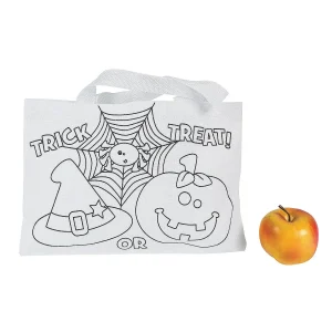 10" X 7" Bulk 50 Pc. Color Your Own Medium Halloween Friends Trick-Or-Treat Canvas Tote Bags<Oriental Trading Best Sale