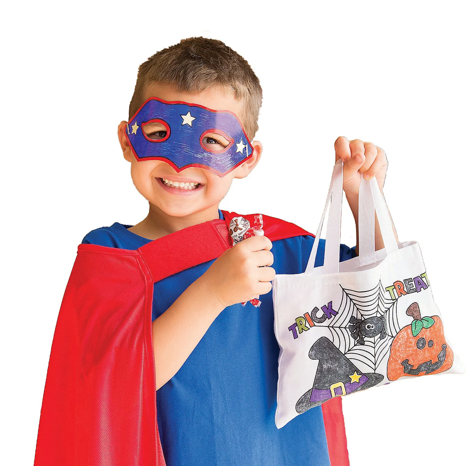 10" X 7" Bulk 50 Pc. Color Your Own Medium Halloween Friends Trick-Or-Treat Canvas Tote Bags<Oriental Trading Best Sale