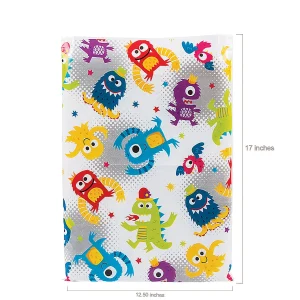 12 1/2" X 17" Bulk 50 Pc. Cute Monster Plastic Goody Bags<Oriental Trading Online