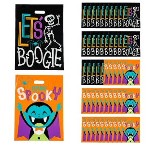 12-1/2" X 17" Bulk 50 Pc. Goofy Ghouls Plastic Trick-Or-Treat Bags<Oriental Trading New
