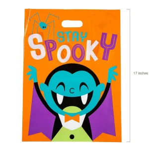 12-1/2" X 17" Bulk 50 Pc. Goofy Ghouls Plastic Trick-Or-Treat Bags<Oriental Trading New