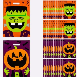 12 1/2" X 17" Bulk 50 Pc. Halloween Character Plastic Trick-Or-Treat Goody Bags<Oriental Trading Outlet