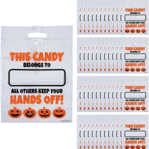 12 1/2" X 17" Bulk 50 Pc. Large Halloween Resealable Plastic Treat Bags<Oriental Trading New