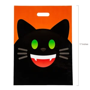 12 1/2" X 17" Bulk 50 Pc. Large Halloween Emoji Face Trick-Or-Treat Plastic Goody Bags<Oriental Trading Fashion