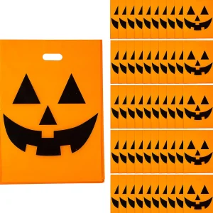 12" X 17" Bulk 50 Pc. Large Jack-O'-Lantern Halloween Plastic Goody Bags<Oriental Trading Store