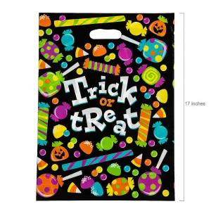 12 1/2" X 17" Bulk 50 Pc. Large Sweet Halloween Trick-Or-Treat Plastic Goody Bags<Oriental Trading Best Sale