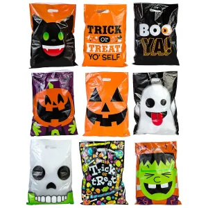 12 1/2" X 17" Bulk 250 Pc. Medium Halloween Trick-Or-Treat Plastic Goody Bag Assortment<Oriental Trading Clearance