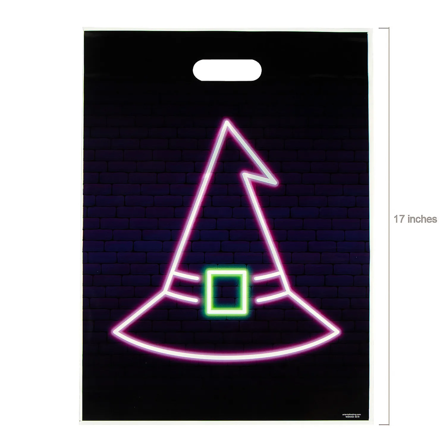x__bulk__pc_neon_hallow_1.webp 12 1/2" X 17" Bulk 100 Pc. Neon Halloween Plastic Goody Bags<Oriental Trading Hot