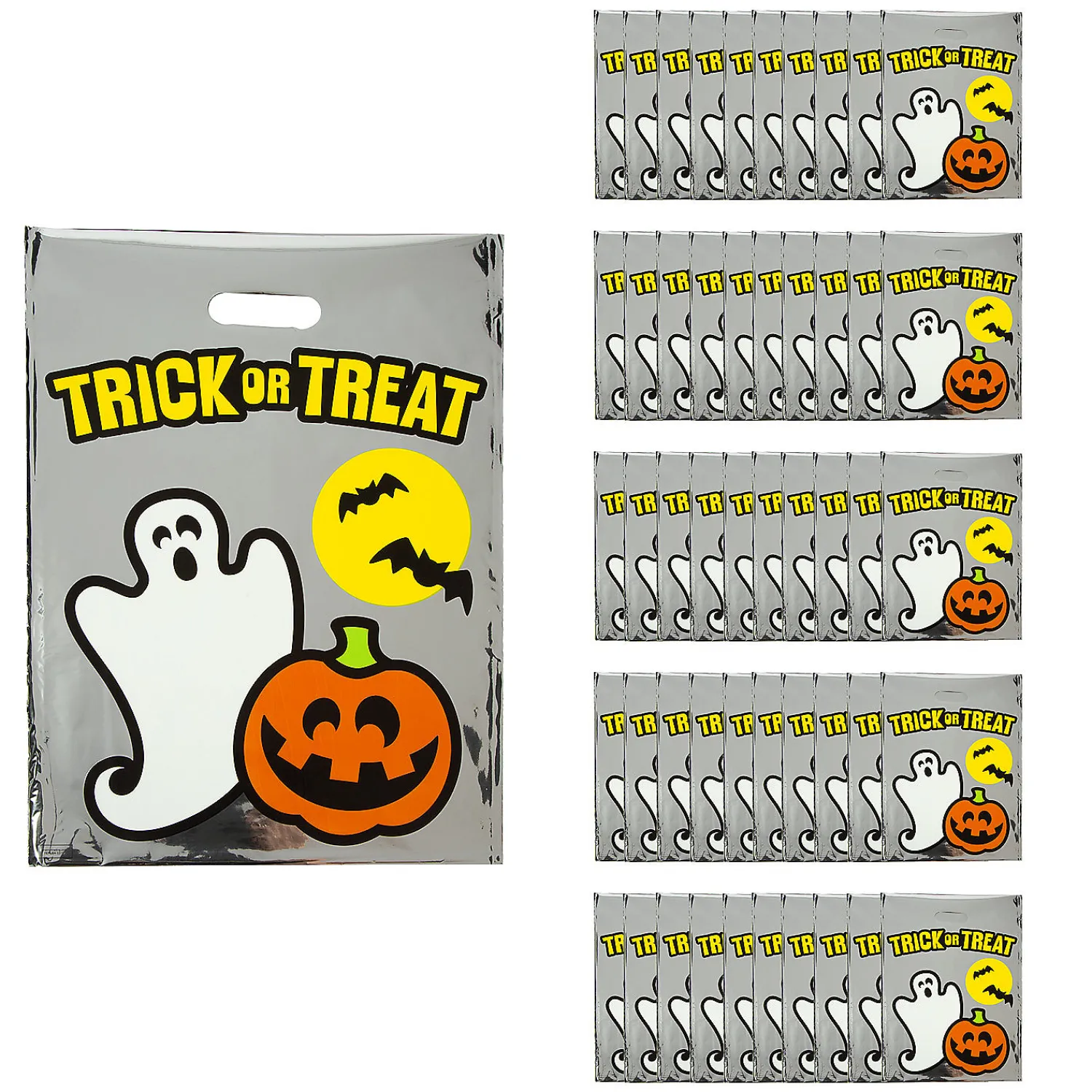 x__bulk__pc_plastic_ref_0.webp 12 1/2" X 17" Bulk 50 Pc. Plastic Reflective Halloween Goody Bags<Oriental Trading Hot