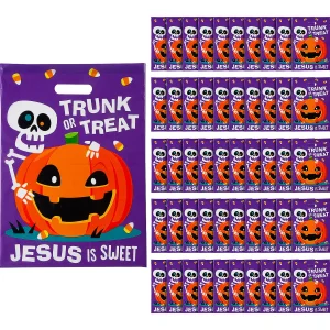 12 1/2" X 17" Bulk 50 Pc. Religious Trunk-Or-Treat Plastic Goody Bags<Oriental Trading Shop