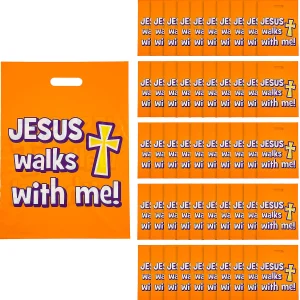 12 1/2" X 17" Bulk 50 Pc. Walk Safely With Jesus Goody Bags<Oriental Trading Discount