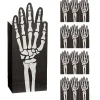5 1/4" X 13" Fold-Over Skeleton Hand Paper Treat Bags - 12 Pc.<Oriental Trading Sale