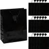 10 1/2" X 13" Large Black Gift Bags - 12 Pc.<Oriental Trading Clearance