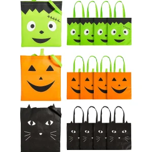 15" X 17" Large Halloween Character Faces Nonwoven Tote Bags - 12 Pc.<Oriental Trading Discount