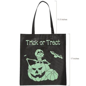 15" X 17" Large Nonwoven Glow-In-The-Dark Halloween Tote Bags - 12 Pc.<Oriental Trading Cheap