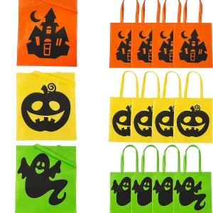 15" X 17" Large Nonwoven Iconic Halloween Tote Bags - 12 Pc.<Oriental Trading Clearance