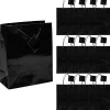 7 1/2" X 9" Medium Black Paper Gift Bags - 12 Pc.<Oriental Trading Discount