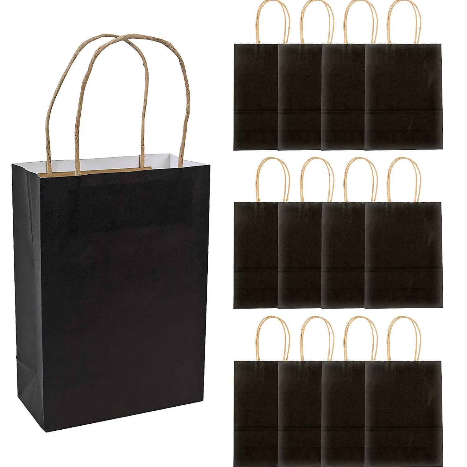 x__medium_kraft_paper_g_0-1.webp 6 1/2" X 9" Medium Kraft Paper Gift Bags - 12 Pc.<Oriental Trading Discount